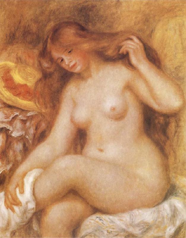 Pierre-Auguste Renoir Bather with Long Blonde china oil painting image